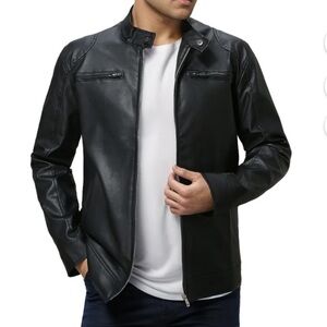 Men's Black Leather Jacket